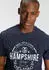 Delmao T-Shirt mit Rundhalsausschnitt und Logoprint marine/weiß