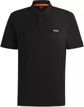 Boss Orange Pe Interlock Poloshirt aus Baumwoll-Piqu&eacute; mit Logo-Print Regular Fit (35469229) schwarz