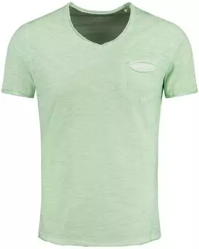 Key Largo Soda New V-Neck T-Shirt Vintage Used Destroyed Look Slim Fit (T00619) pistazie grün