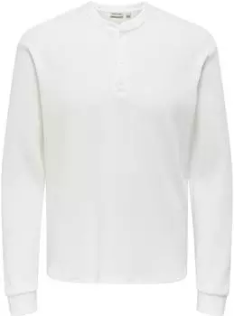 Only & Sons Onstobie Reg Henley Tee (22034267) weiß