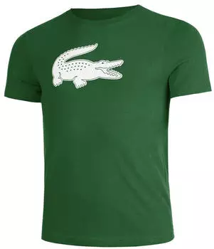 Lacoste Sport 3D Print Crocodile Atmungsaktives Jersey T-Shirt (TH2042) gr&uuml;n
