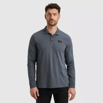 PME Legend Poloshirt aus Baumwolle mit Stretch (PPS2511899) vintage indigo