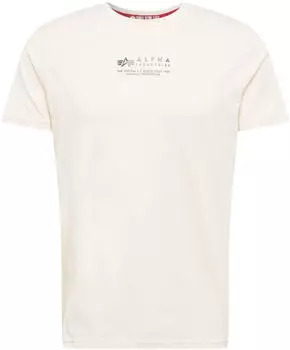 Alpha Industries Organics Emb Kurzarm T-Shirt (108501) schwarz/offwhite
