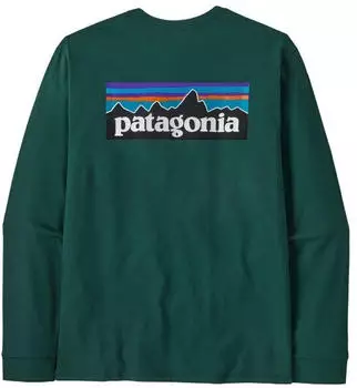 Patagonia Herren Langarm P-6 Logo Responsibili-Tee (38518-CASG-XXL) cascade green