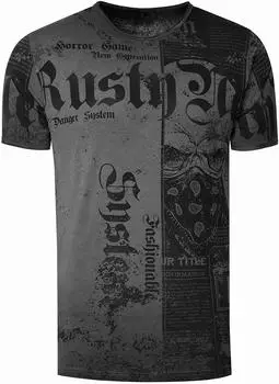Rusty Neal T-Shirt mit Motivprint anthrazit