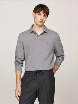Tommy Hilfiger 1985 Regular Fit Langarm-Polo grau