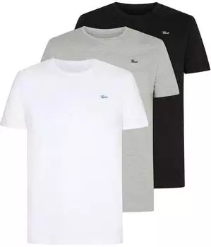 Petrol Industries 3er-Pack T-Shirt weiß/graumeliert/schwarz