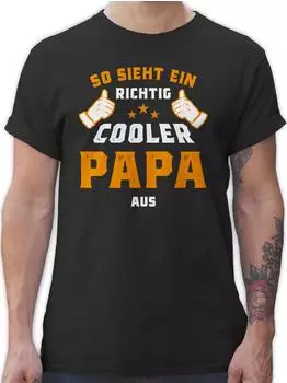 Shirtracer So sieht ein richtig cooler Opa aus Orange (PV-65737234) schwarz