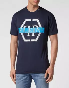 Philipp Plein T-Shirt Rundhalsausschnitt Ss (4069622006551) navy
