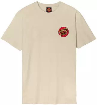 Santa Cruz Classic Dot Chest T-Shirt (SCA-TEE-12442) blond wood