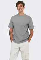 ONLY & SONS Rundhalsshirt "ONSFRED RLX SS TEE" Baumwolle, relaxed fit