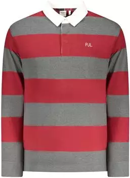 Pepe Jeans Radomir Langarm-Poloshirt Regular Fit graumeliert/rot/weiß