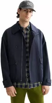 Scotch & Soda Short Trench Coat Trenchcoat stone/knallrot