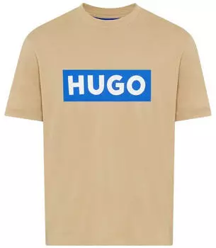 HUGO Nico T-Shirt mit Logo-Print medium beige269