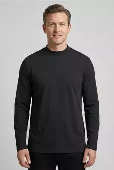 Fynch-Hatton Langarmshirt mit Rundhalsausschnitt und Logo schwarz