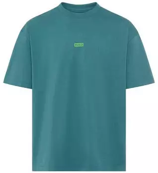 HUGO Nalono T-Shirt Oversized Look mit Rückendruck (54928369) türkis/aqua449