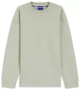 HUGO Nuwolo Langarmshirt open grün340/hellgrün