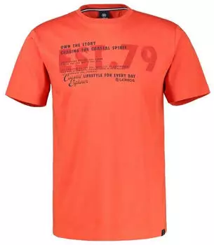 Lerros T-Shirt mit Brustprint Grosse Grössen Vivid Red (26230051_32802)