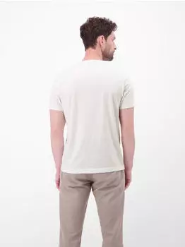 Lerros T-Shirt aus Baumwolle mit Brustprint Broken White (2623005_10302)