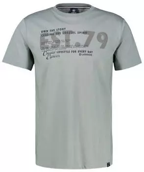Lerros T-Shirt mit Brustprint Grosse Grössen Storm Grey (26230051_22802)