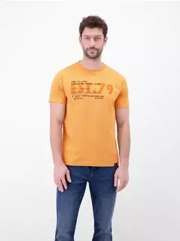 Lerros T-Shirt aus Baumwolle mit Brustprint Dull Peach (2623005_92202)