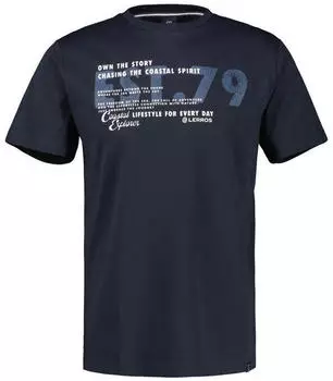 Lerros T-Shirt mit Brustprint Grosse Grössen Classic Navy (26230051_48502)