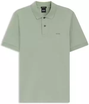 Hugo Boss Pallas Poloshirt aus Baumwoll-Piqu&eacute; mit Logo-Stickerei Style Pallas 50553564 Hellgr&uuml;n