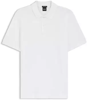 Hugo Boss Pallas Poloshirt aus Baumwoll-Piqu&eacute; mit Logo-Stickerei Style Pallas 50553564 Wei&szlig;