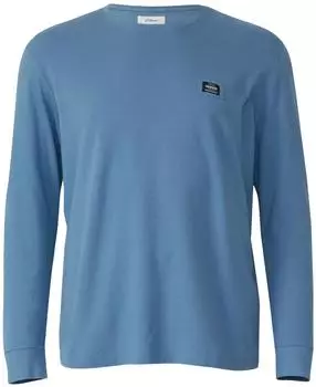 s.Oliver Strukturiertes Longsleeve mit Ärmelbündchen petrol 2177565.6244.