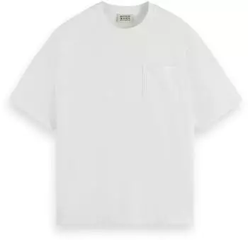 Scotch & Soda Core 3 Crosses Loose Fit Pocket T-Shirt (179193) weiss