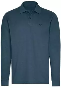 Trigema Poloshirt mit Armb&uuml;ndchen Langarm (627651) jeans-melange