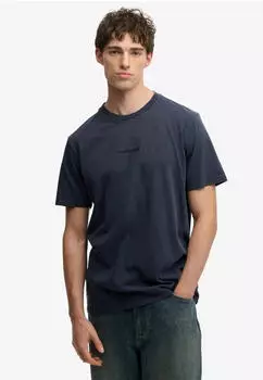 Superdry Micro Logo T Shirt Loose Fit blue knight