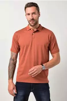 JP 1880 Piqué Poloshirt Halbarm mit Seitenschlitzen orange