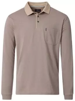 CASAMODA Regular Fit Longsleeve Poloshirt beige