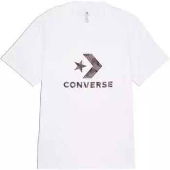Converse Middle Logo T-Shirt weiß/grau/taupe