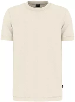 Joop! Bleron T-Shirt mit geripptem Rundhalsausschnitt (30100493) beige/offwhite