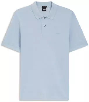 Hugo Boss Pallas Poloshirt aus Baumwoll-Piqu&eacute; mit Logo-Stickerei Style Pallas 50553564 Hellblau