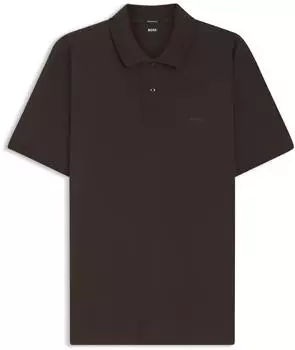 Hugo Boss Pallas Poloshirt aus Baumwoll-Piqu&eacute; mit Logo-Stickerei Style Pallas 50553564 Dunkelbraun