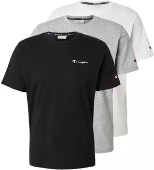 Champion T-Shirt mit Logo-Stitchings und Rundhalsausschnitt (35722113) graumeliert