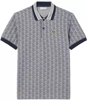 Lacoste Classic Fit Monogram Polo (DH1417) schwarz