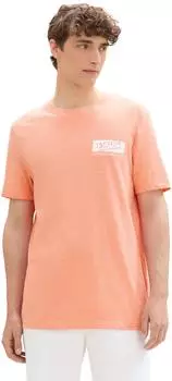 Tom Tailor Denim Basic T-Shirt mit Logo-Print (1042062) clear coral