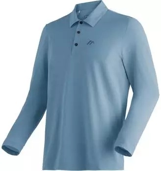 Maier Sports Ulrich L/S Polo-Shirt pastellblau