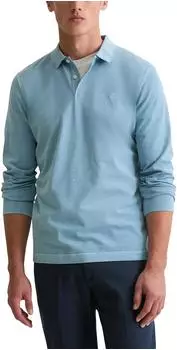 Marc O'Polo Langarm-Poloshirt Jersey Regular (620223655004) blau dawn