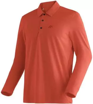 Maier Sports Ulrich L/S Polo-Shirt ziegelrot