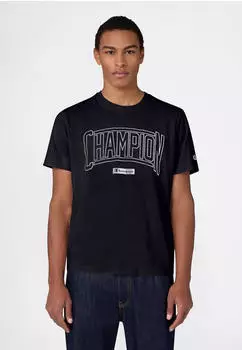 Champion College Relax Fit Crewneck T-Shirt (CHP7691002000006) schwarz/weiß