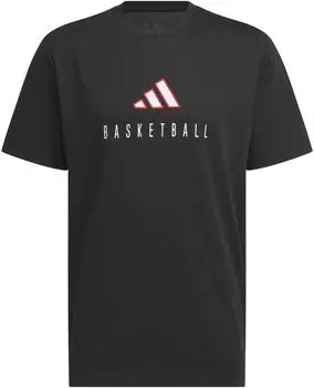 Adidas Worldwide Hoops Logo Performance Graphic Tee (JI9031) schwarz