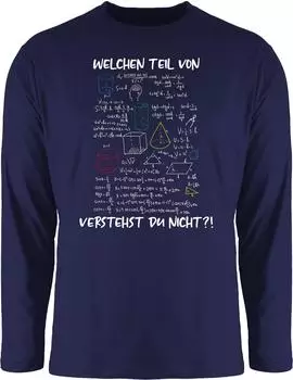 Shirtracer Welchen Teil von Mathe Physik Rechnen verstehst du nicht Hoodie navy blau