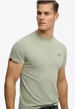 Superdry Essential Logo Emb Tee vintage sage grün marl