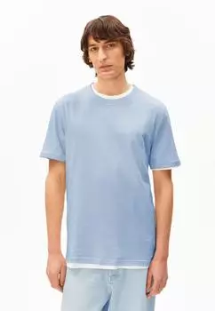 armedangels MAARKOS MID WEIGHT T-SHIRT 100% Bio-Baumwolle blau ( ) (30008566-3455)