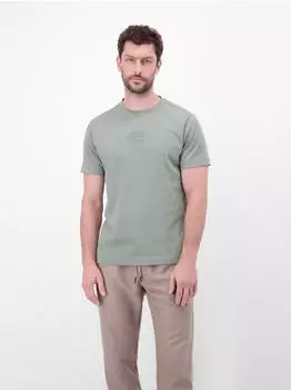 Lerros T-Shirt aus Baumwolle mit Print Storm Grey (2623020_22802)